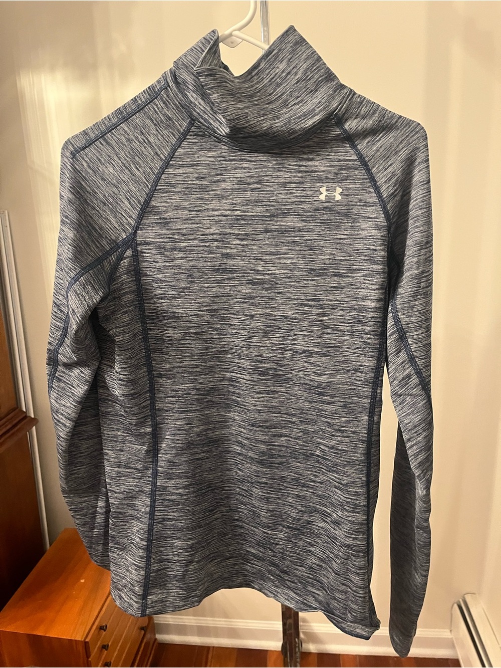 Under Armour Women's Navy Heather Turtleneck Performance Top